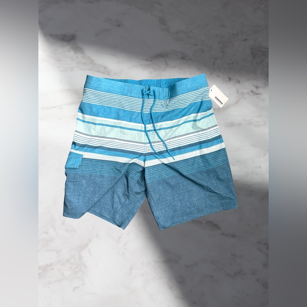 Sonoma Goods For Life Mens Size L Waist Swim Trunks Board Shorts Beach Pool